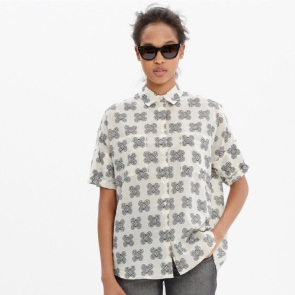 Madewell Courier Shirt Orinamental Clover XS